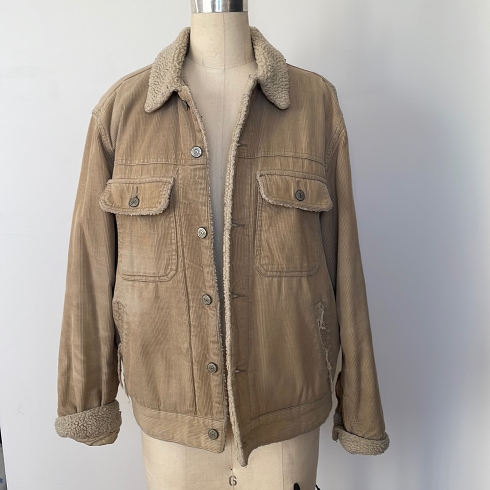 Vintage Gap Sherpa lined trucker jacket